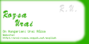 rozsa urai business card